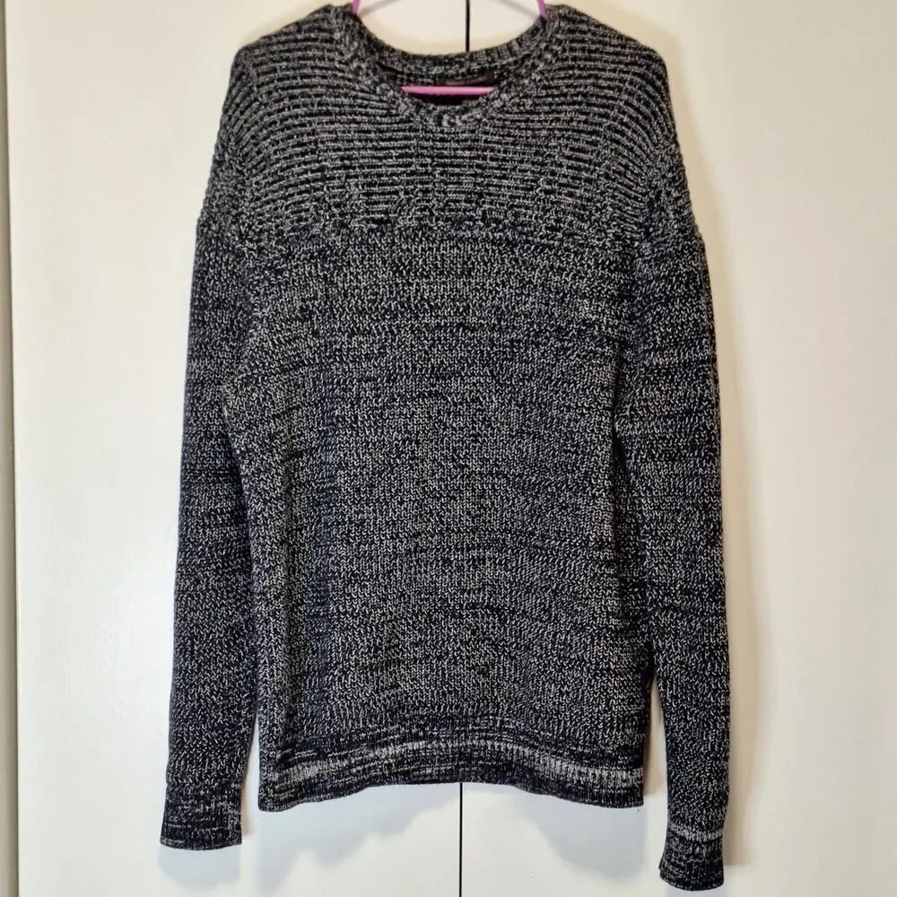 Banana Republic Mens Knit Crewneck Sweater Charcoal Size Large